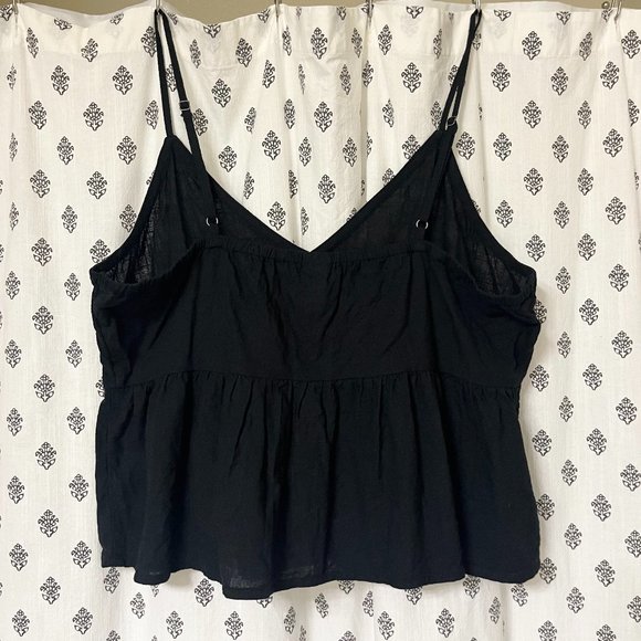 Textured Cotton Peplum Tank Top - Picture 4 of 10